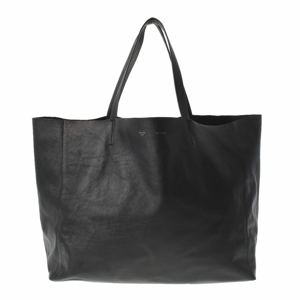 Celine Horizontal Cabas Black Calfskin Tote Bag